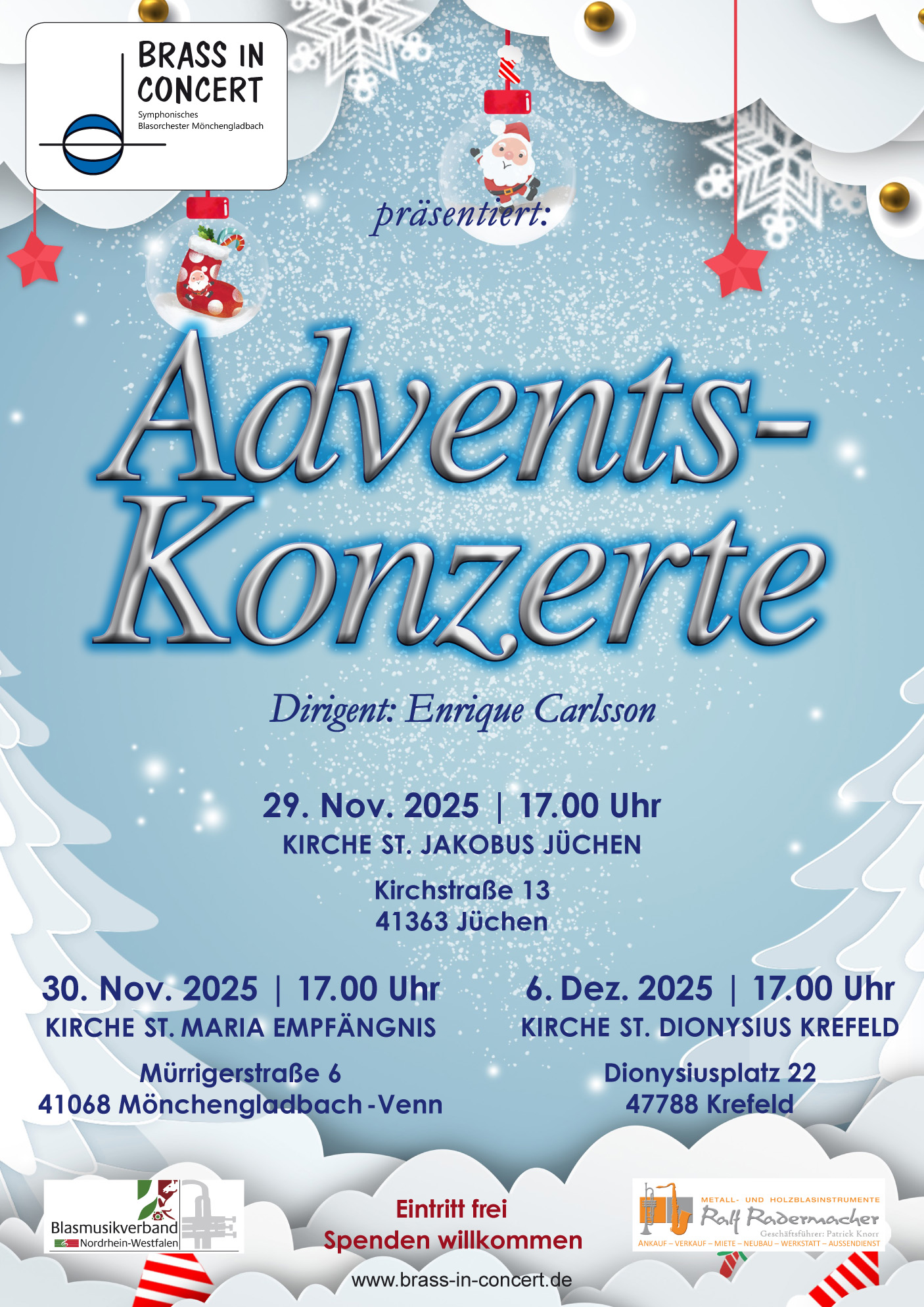Adventskonzerte mit Brass in Concert